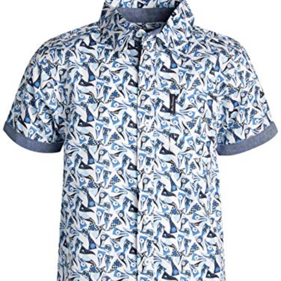NEW Ben Sherman Racing Flags Button Down Shirt - Picture 2 of 7